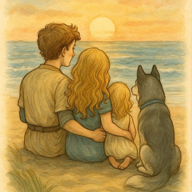 Luca, Angelica e il loro Husky